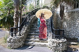 Lady at Fairchild Gardens