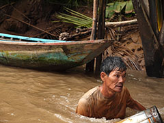 Man in  Mekong River